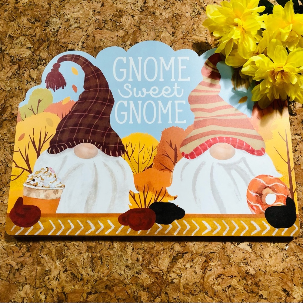 Gnomes Set of 4 Shaped & Padded Vinyl Placemats